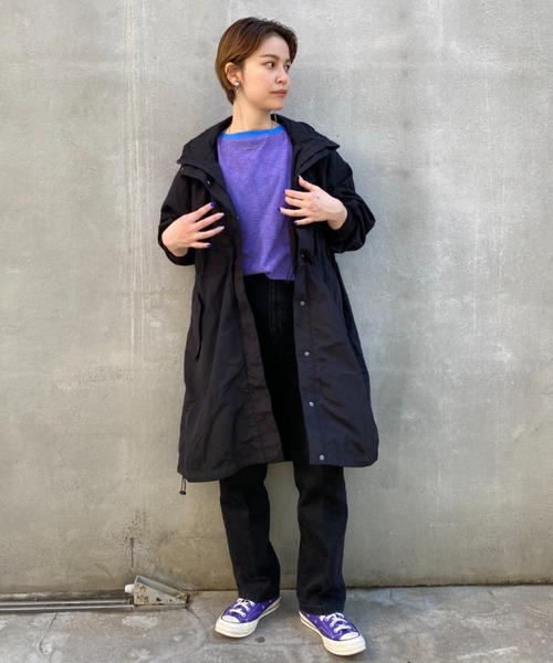 CIAOPANIC（チャオパニック）の「ボーダービッグロンT（Tシャツ/カットソー・レディース・スカイブルー/ピンク/ブルー/アイボリー/ローズ・FREE）」の12枚目の写真