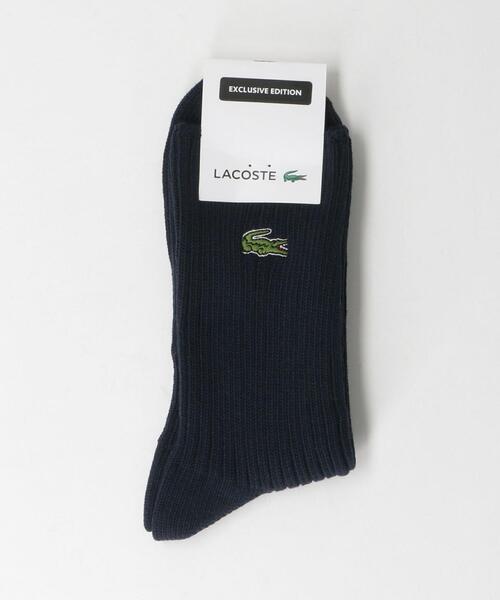 LACOSTE（ラコステ）の「【別注】 ＜LACOSTE（ラコステ）＞ RIB SOCKS/ソックス（ソックス/靴下・メンズ・ネイビー/ホワイト・FREE）」の2枚目の写真