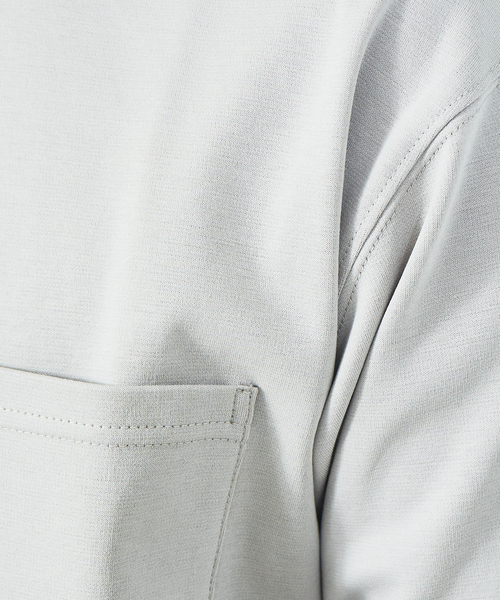 ABAHOUSE GRAY(アバハウスグレイ)の「シルケット ポンチ 長袖 Tシャツ(Tシャツ/カットソー・メンズ・ホワイト/ブラック/ネイビー/モカ/グレイッシュベージュ・46/48)」の14枚目の写真