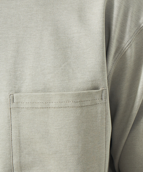 ABAHOUSE GRAY(アバハウスグレイ)の「シルケット ポンチ 長袖 Tシャツ(Tシャツ/カットソー・メンズ・ホワイト/ブラック/ネイビー/モカ/グレイッシュベージュ・46/48)」の20枚目の写真