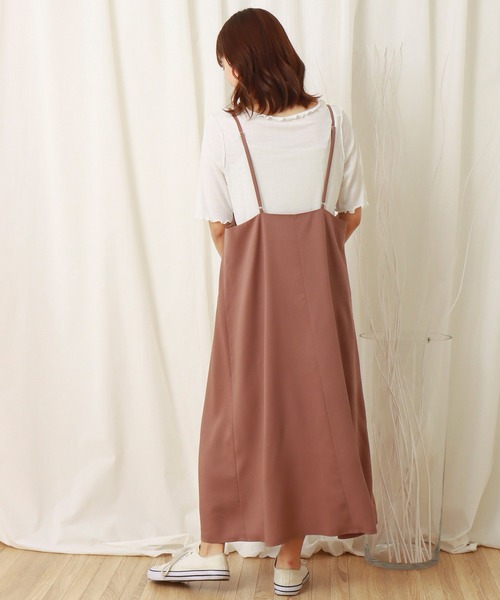 libelle more（リベル モア）の「ジャンスカ+シアーTシャツセット（ジャンパースカート・レディース・ブラック/ピンク/イエロー/グレイッシュベージュ・M/L）」の17枚目の写真