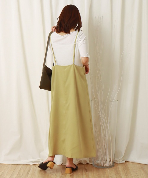 libelle more（リベル モア）の「ジャンスカ+シアーTシャツセット（ジャンパースカート・レディース・ブラック/ピンク/イエロー/グレイッシュベージュ・M/L）」の21枚目の写真