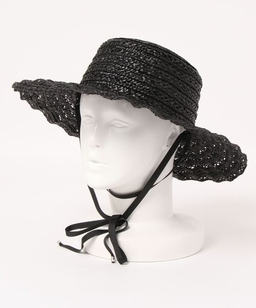 N.（N. Natural Beauty Basic）（エヌエヌナチュラルビューティーベーシック）の「【Ｃａｓｓｅｌｉｎｉ】透かしなみなみＨＡＴ（ハット・レディース・ブラック/ベージュ・FREE）」の8枚目の写真