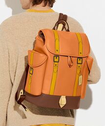 COACH オレンジ バックパック 美品】コーチ バック オレンジ