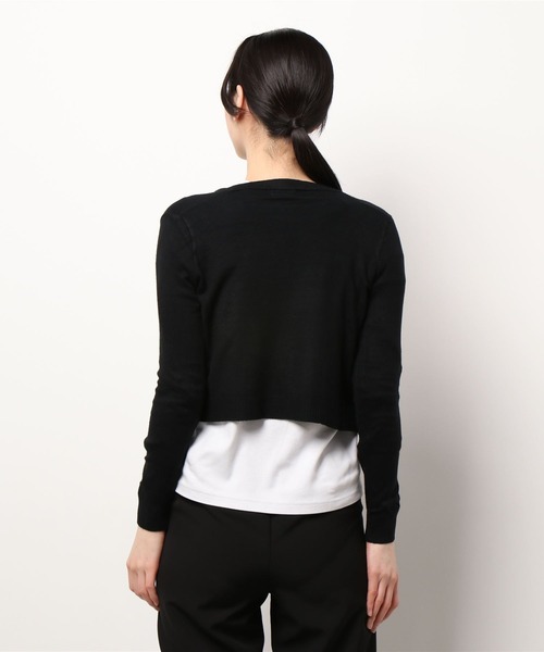 Alite cloth(アリーテクロス)の「無地カラーショート丈Vネックカラーカーディガン(カーディガン/ボレロ・レディース・イエロー/ブラック/ピンク/ブルー/ミント・FREE)」の9枚目の写真