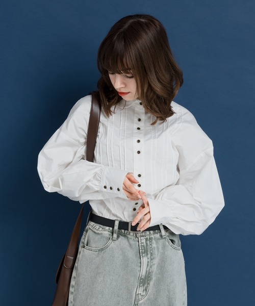 ピンタックブラウス（シャツ/ブラウス）｜MUHET（ミュエータ）の