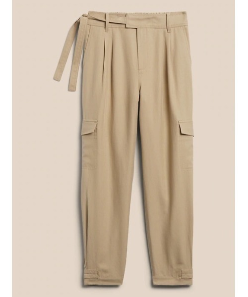Banana Republic(バナナリパブリック)の「テンセル(TM) リネン カーゴパンツ(カーゴパンツ・レディース・ブラック/ベージュ・0/4/2/6/00)」の9枚目の写真