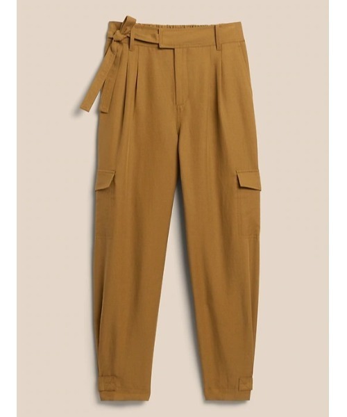 Banana Republic(バナナリパブリック)の「テンセル(TM) リネン カーゴパンツ(カーゴパンツ・レディース・ブラック/ベージュ・0/4/2/6/00)」の15枚目の写真