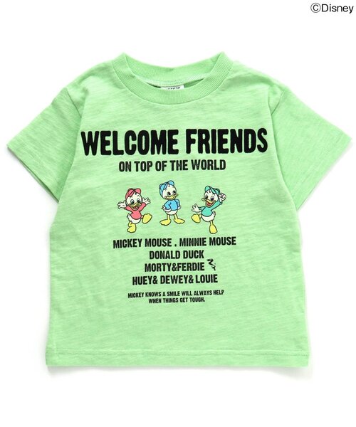 Disney（ディズニー）の「ディズニーキャラクター Tシャツ（Tシャツ/カットソー・キッズ・オフホワイト/サックスブルー/イエロー/グリーン/ピンク・110/80/130/100/120/90）」の3枚目の写真