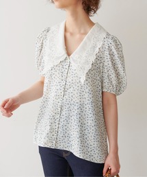 FREE'S MART | ◆トリミングビッグカラー半袖ブラウス(シャツ/ブラウス)