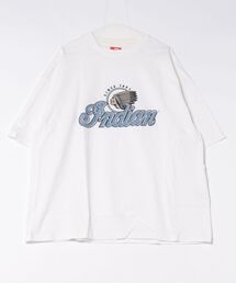 【Bl】【INDIAN】刺繍+プリント オーバーサイズTシャツ