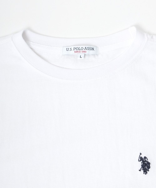U.S. POLO ASSN.(ユーエスポロアッスン)の「「ユニセックス」U.S. POLO ASSN.(ユーエスポロアッスン)ブランドワンポイントロゴ刺繍 無地Tシャツ/半袖トップス メンズ レディース(Tシャツ/カットソー・メンズ・ホワイト/ブラック/ネイビー/サックスブルー/ダークグリーン/ベージュ・LL/M/L)」の19枚目の写真