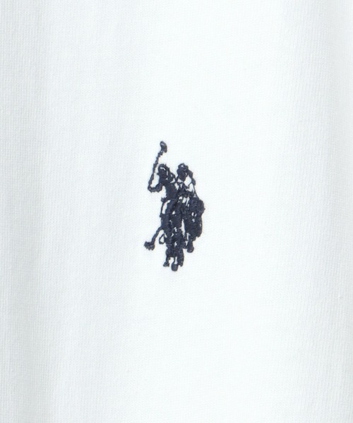 U.S. POLO ASSN.(ユーエスポロアッスン)の「「ユニセックス」U.S. POLO ASSN.(ユーエスポロアッスン)ブランドワンポイントロゴ刺繍 無地Tシャツ/半袖トップス メンズ レディース(Tシャツ/カットソー・メンズ・ホワイト/ブラック/ネイビー/サックスブルー/ダークグリーン/ベージュ・LL/M/L)」の20枚目の写真