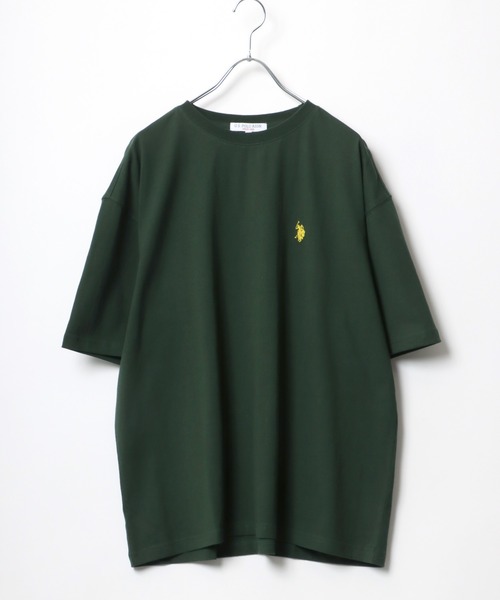 U.S. POLO ASSN.(ユーエスポロアッスン)の「「ユニセックス」U.S. POLO ASSN.(ユーエスポロアッスン)ブランドワンポイントロゴ刺繍 無地Tシャツ/半袖トップス メンズ レディース(Tシャツ/カットソー・メンズ・ホワイト/ブラック/ネイビー/サックスブルー/ダークグリーン/ベージュ・LL/M/L)」の13枚目の写真