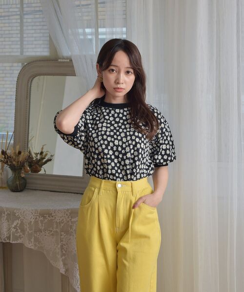 ems excite(エムズエキサイト)の「デイジー半袖カット(Tシャツ/カットソー・レディース・ブラック/パープル/ブルー・FREE)」の8枚目の写真