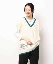 HONEYSUCKLE ROSE | 【HONEYSUCKLE ROSE】チルデンニットベスト(ベスト)