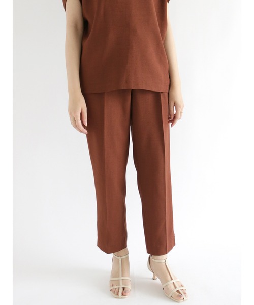 Te chichi（テチチ）の「【貴島明日香コラボ】麻調ウエストリボンパンツ（セットアップ可）（その他パンツ・レディース・ブラウン/グリーン/ベージュ・SMALL/MEDIUM）」の6枚目の写真