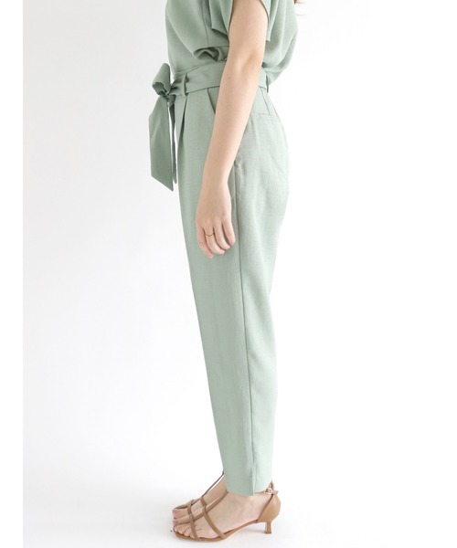 Te chichi（テチチ）の「【貴島明日香コラボ】麻調ウエストリボンパンツ（セットアップ可）（その他パンツ・レディース・ブラウン/グリーン/ベージュ・SMALL/MEDIUM）」の8枚目の写真