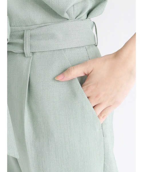 Te chichi（テチチ）の「【貴島明日香コラボ】麻調ウエストリボンパンツ（セットアップ可）（その他パンツ・レディース・ブラウン/グリーン/ベージュ・SMALL/MEDIUM）」の12枚目の写真