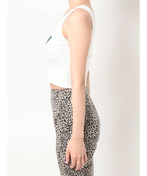 GYDA（ジェイダ）の「PARM TREE PROCESSING タンクトップ（タンクトップ・レディース・ブラック/オフホワイト/グリーン・FREE）」の6枚目の写真