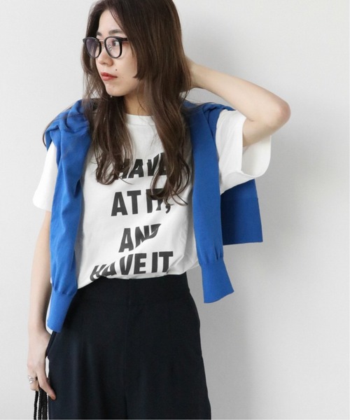 JOURNAL STANDARD relume（ジャーナルスタンダード　レリューム）の「《追加3》HAVE ITロゴハーフスリーブTシャツ（Tシャツ/カットソー・レディース・ホワイト/グレー・FREE）」の13枚目の写真