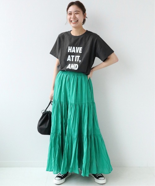 JOURNAL STANDARD relume（ジャーナルスタンダード　レリューム）の「《追加3》HAVE ITロゴハーフスリーブTシャツ（Tシャツ/カットソー・レディース・ホワイト/グレー・FREE）」の7枚目の写真