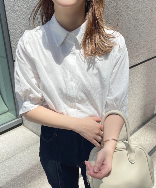 apres jour(アプレジュール)の「2WAYショルダーシャツブラウス【ZOZOTOWN限定アイテム】(シャツ/ブラウス・レディース・ネイビー/オフホワイト/サックスブルー/ピンク/ピンク系その他・X-LARGE/フリー)」の6枚目の写真