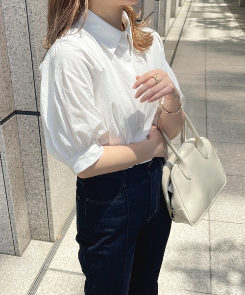 apres jour(アプレジュール)の「2WAYショルダーシャツブラウス【ZOZOTOWN限定アイテム】(シャツ/ブラウス・レディース・ネイビー/オフホワイト/サックスブルー/ピンク/ピンク系その他・X-LARGE/フリー)」の8枚目の写真