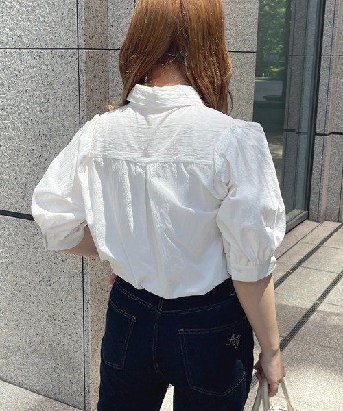 apres jour(アプレジュール)の「2WAYショルダーシャツブラウス【ZOZOTOWN限定アイテム】(シャツ/ブラウス・レディース・ネイビー/オフホワイト/サックスブルー/ピンク/ピンク系その他・X-LARGE/フリー)」の9枚目の写真