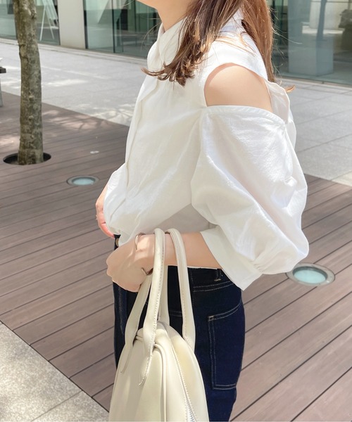 apres jour(アプレジュール)の「2WAYショルダーシャツブラウス【ZOZOTOWN限定アイテム】(シャツ/ブラウス・レディース・ネイビー/オフホワイト/サックスブルー/ピンク/ピンク系その他・X-LARGE/フリー)」の12枚目の写真