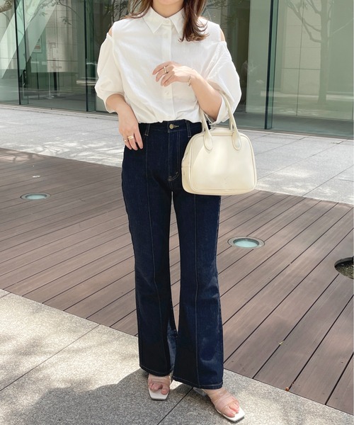 apres jour(アプレジュール)の「2WAYショルダーシャツブラウス【ZOZOTOWN限定アイテム】(シャツ/ブラウス・レディース・ネイビー/オフホワイト/サックスブルー/ピンク/ピンク系その他・X-LARGE/フリー)」の15枚目の写真