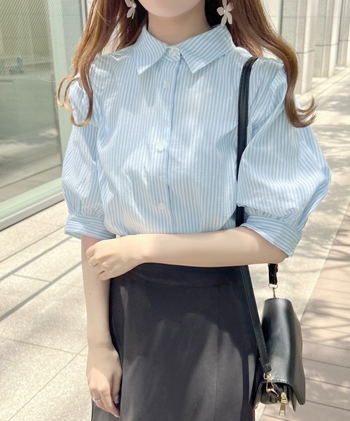 apres jour(アプレジュール)の「2WAYショルダーシャツブラウス【ZOZOTOWN限定アイテム】(シャツ/ブラウス・レディース・ネイビー/オフホワイト/サックスブルー/ピンク/ピンク系その他・X-LARGE/フリー)」の19枚目の写真