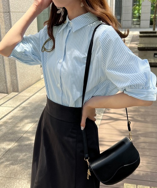 apres jour(アプレジュール)の「2WAYショルダーシャツブラウス【ZOZOTOWN限定アイテム】(シャツ/ブラウス・レディース・ネイビー/オフホワイト/サックスブルー/ピンク/ピンク系その他・X-LARGE/フリー)」の20枚目の写真