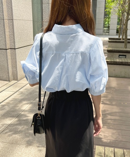 apres jour(アプレジュール)の「2WAYショルダーシャツブラウス【ZOZOTOWN限定アイテム】(シャツ/ブラウス・レディース・ネイビー/オフホワイト/サックスブルー/ピンク/ピンク系その他・X-LARGE/フリー)」の22枚目の写真