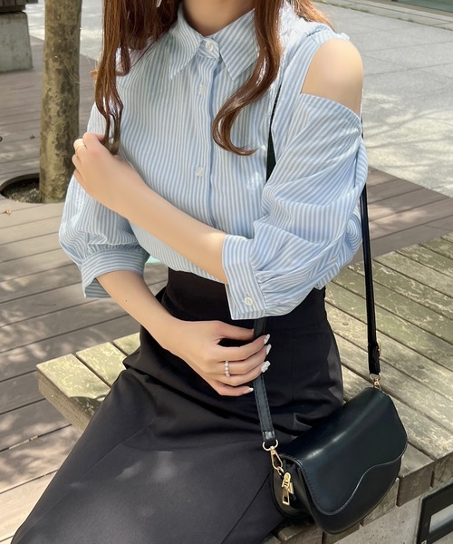 apres jour(アプレジュール)の「2WAYショルダーシャツブラウス【ZOZOTOWN限定アイテム】(シャツ/ブラウス・レディース・ネイビー/オフホワイト/サックスブルー/ピンク/ピンク系その他・X-LARGE/フリー)」の17枚目の写真