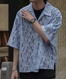 shiki tokyo | Oversized Paisley Patterned Lace Shirt / オーバーサイズペイズリー柄レースシャツ(シャツ/ブラウス)