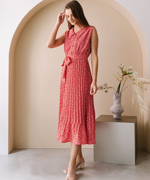 JOSEPH RIBKOFF 花柄ノースリーブワンピース Amazon.co.jp: [セカンドルーツ] 花柄 ノースリーブ ワンピース