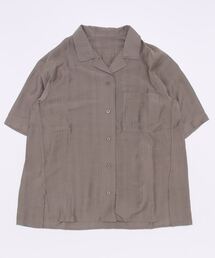 Samansa Mos2 blue | 開襟ビッグシャツ(シャツ/ブラウス)