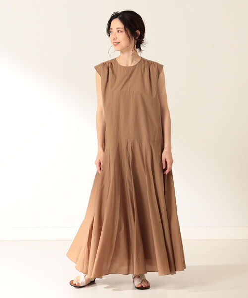 Demi-Luxe BEAMS（デミルクス ビームス）の「Demi-Luxe BEAMS / コットンナイロン ノースリーブ ワンピース（ワンピース・レディース・パープル/キャメル・38/36）」の15枚目の写真