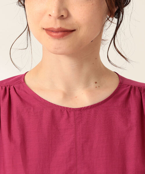 Demi-Luxe BEAMS（デミルクス ビームス）の「Demi-Luxe BEAMS / コットンナイロン ノースリーブ ワンピース（ワンピース・レディース・パープル/キャメル・38/36）」の6枚目の写真