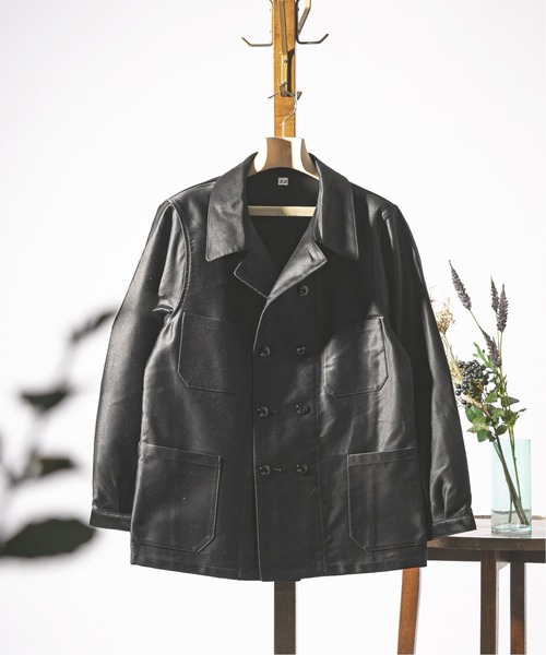 EDIFICE(エディフィス)の「【限定商品】 ETS.MATERIAUX / マテリオ FRENCH WORK ダブルカバーオール(カバーオール・メンズ・ブラック/ブルー・2/1)」の2枚目の写真