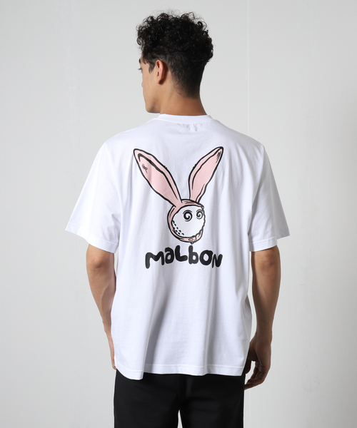 JOURNAL STANDARD(ジャーナルスタンダード)の「【MALBON GOLF/マルボン】ラビット 刺繍ロゴ ポケットTシャツ(Tシャツ/カットソー・メンズ・ホワイト/ブラック・MEDIUM/LARGE)」の1枚目の写真