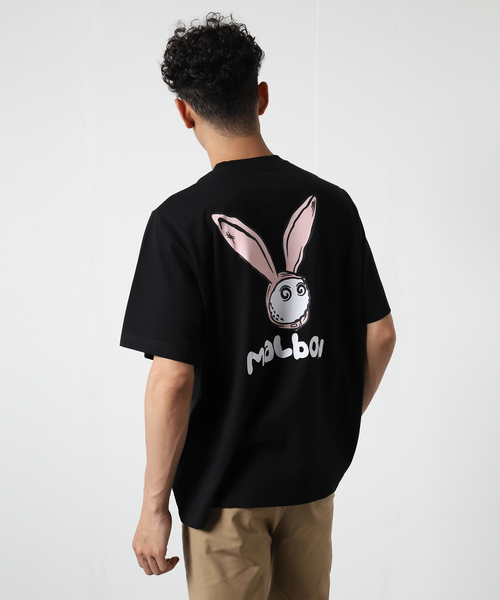 JOURNAL STANDARD(ジャーナルスタンダード)の「【MALBON GOLF/マルボン】ラビット 刺繍ロゴ ポケットTシャツ(Tシャツ/カットソー・メンズ・ホワイト/ブラック・MEDIUM/LARGE)」の2枚目の写真