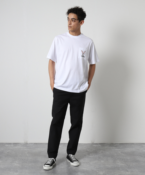 JOURNAL STANDARD(ジャーナルスタンダード)の「【MALBON GOLF/マルボン】ラビット 刺繍ロゴ ポケットTシャツ(Tシャツ/カットソー・メンズ・ホワイト/ブラック・MEDIUM/LARGE)」の11枚目の写真