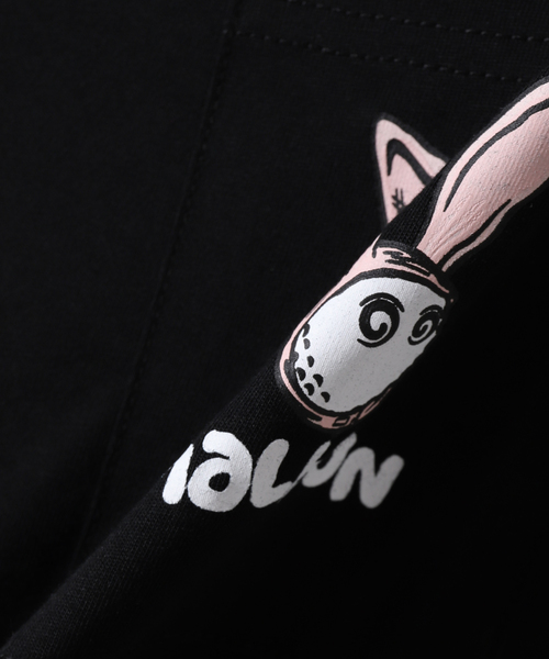 JOURNAL STANDARD(ジャーナルスタンダード)の「【MALBON GOLF/マルボン】ラビット 刺繍ロゴ ポケットTシャツ(Tシャツ/カットソー・メンズ・ホワイト/ブラック・MEDIUM/LARGE)」の5枚目の写真