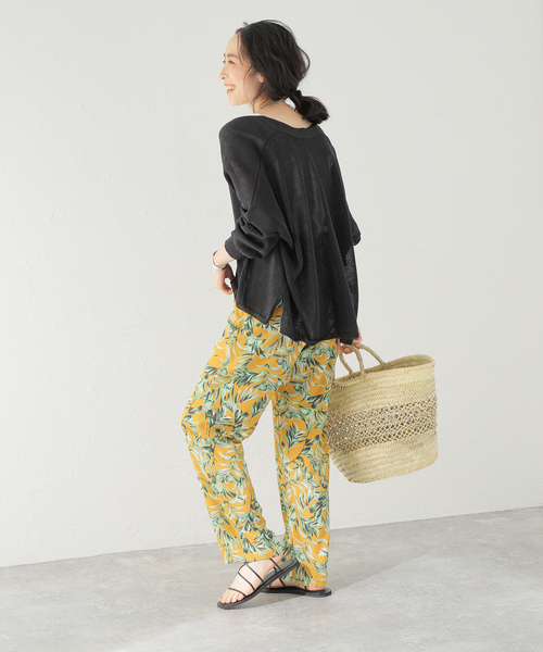 Spick & Span（スピックアンドスパン）の「ペーパーヤーンカーディガン（カーディガン/ボレロ・レディース・ブラック/ベージュ・FREE）」の20枚目の写真