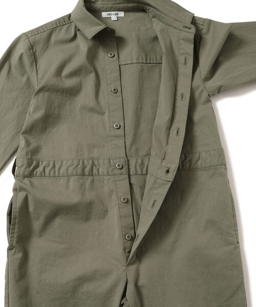 B:MING by BEAMS(ビーミングバイビームス)の「B:MING by BEAMS / シャツ オールインワン(100~140cm)(サロペット/オーバーオール・キッズ・ブラック/セージグリーン・110/100/140/120/130)」の8枚目の写真