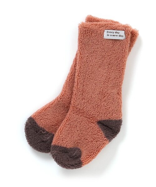 BREEZE(ブリーズ)の「ベビーカラーハイソックス(ベビーシューズ/ベビーソックス・キッズ・ブラウン/アイボリー/ネイビー/ピンク・12/9)」の4枚目の写真