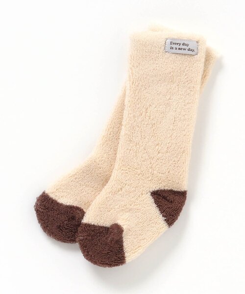 BREEZE(ブリーズ)の「ベビーカラーハイソックス(ベビーシューズ/ベビーソックス・キッズ・ブラウン/アイボリー/ネイビー/ピンク・12/9)」の2枚目の写真