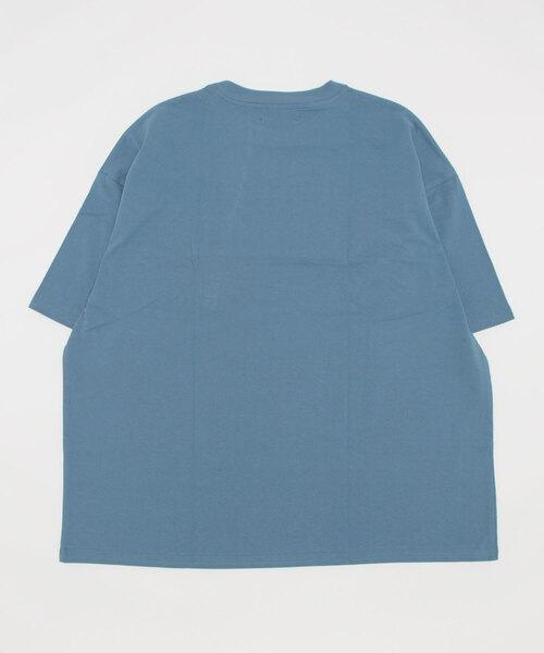 VIBGYOR(ヴィブジョー)の「サテン貼付BIGクルー/Ntee(BL)(Tシャツ/カットソー・メンズ・ホワイト/ダークグリーン/ブルー/ブルーグレー/ホワイト系その他/ブルー系その他/スミクロ・MEDIUM/LARGE)」の8枚目の写真